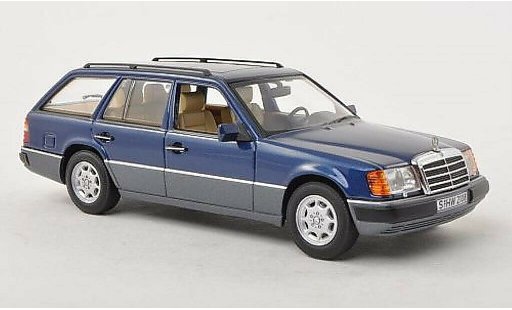 Mercedes 300 Coupe 1/43 Minichamps (S124) bleu/grise 1988 miniature