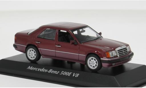 Mercedes 500 1/43 Minichamps E (W124) rouge 1991 1:43 miniature