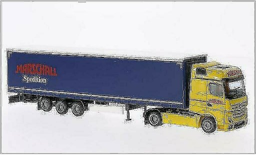 Mercedes Actros Bigspace 1/87 AWM 2 Big./Aerop. Marschall Mega-KSZ miniature