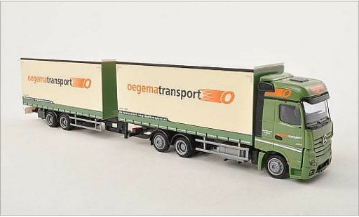 Mercedes Actros Bigspace 1/87 AWM 2 Oegema (NL) Gardinenplanen-Tandem-HZ miniature