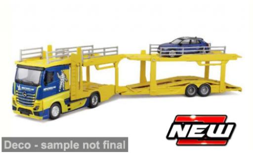Miniature Mercedes Actros 2545 + Volkswagen T-Roc Michelin Bburago 1/43 Burago