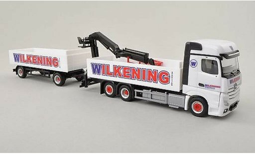 Mercedes Actros Bigspace 1/87 Herpa -Pr-Zug avec Ladekran Wilkening miniature