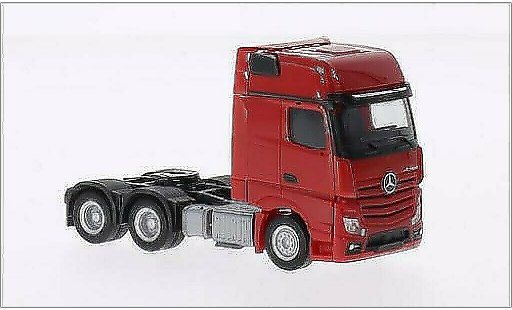 Mercedes Actros Gigaspace 1/87 Herpa 6x4 rouge miniature