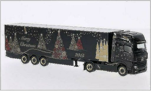Mercedes Actros Gigaspace 1/87 Herpa Frohe Weihnachten miniature