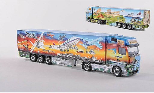 Mercedes Actros Gigaspace 1/87 Herpa Kuhlk.-SZ Nr.6 Schumacher Die Geschichte der Fliegerei 2011 miniature