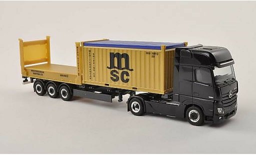 Mercedes Actros Gigaspace 1/87 Herpa MSC Container-SZ 2011 miniature
