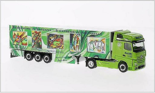 Mercedes Actros Gigaspace 1/87 Herpa Wirtz Art Truck Kuhlmalle-SZ miniature