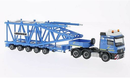 Mercedes Actros Base 1/87 Herpa L 02 Felbermayr (A) Semitieflader-SZ avec Anlenkpi&Atilde;&uml;ce fur Liebherr LR 1600/2 miniature