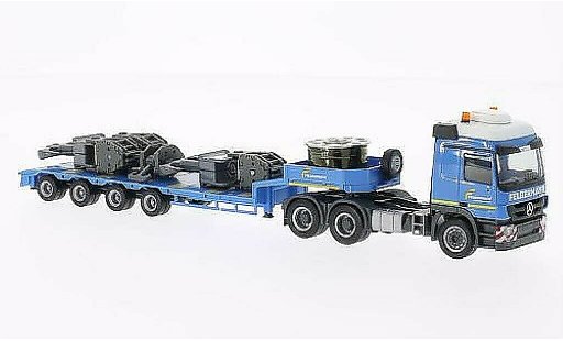 Mercedes Actros Base 1/87 Herpa L 08 Felbermayr (A) avec Hakenflaschen fur Liebherr LR 1600/2 (A) Semitieflade-SZ miniature