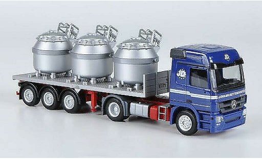 Mercedes Actros Base 1/87 Herpa L 08 Flussigaluminium-SZ Dettendorfer miniature