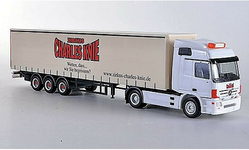 Mercedes Actros Base 1/87 Herpa L02 Zirkus Charles Knie Gardinenplanen-SZ miniature