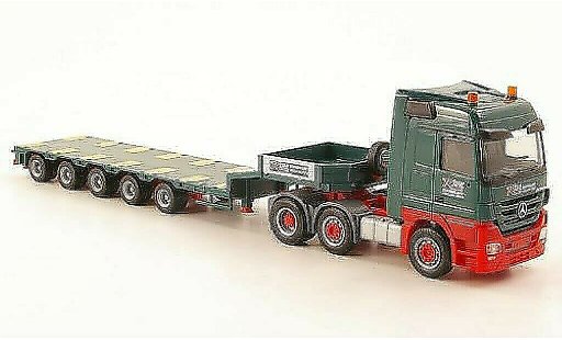 Mercedes Actros Base 1/87 Herpa LH 08 Kahl Schwerlast Semitieflade-Sattelzug miniature
