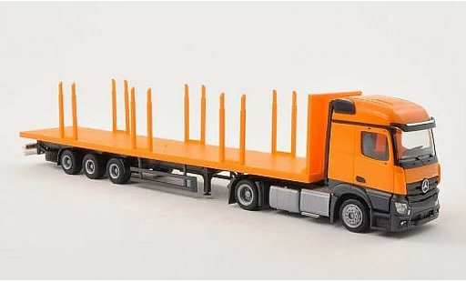 Mercedes Actros Streamspace 1/87 Herpa orange Lowliner-Rungen -SZ miniature