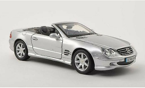 Mercedes Classe SL 500 1/18 Motormax (R230) grise avec Klappcapote 2002 miniature