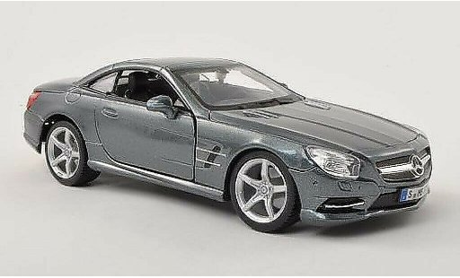 Mercedes Classe SL 500 1/24 Burago (R231) grise capote ferm&Atilde;&copy; miniature