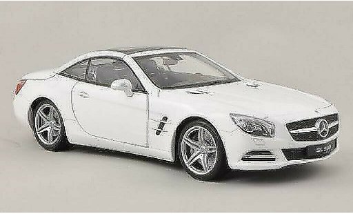 Mercedes Classe SL 500 1/18 Welly (R231) blanche capote ferm&Atilde;&copy; 2012 miniature