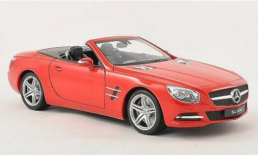 Mercedes Classe SL 500 1/18 Welly (R231) rouge capote geoffnet 2012 miniature