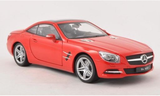 Mercedes Classe SL 500 1/18 Welly (R231) rouge capote ferm&Atilde;&copy; 2012 miniature