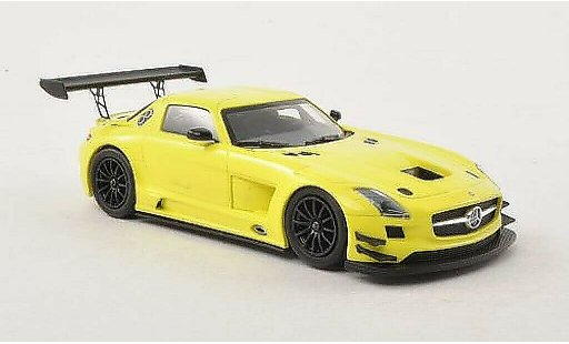 Mercedes SLS GT3 1/43 Minichamps AMG jaune Plain Body Version 2011 miniature