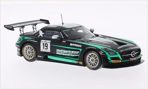 Mercedes SLS GT3 1/43 Spark AMG No.19 noire Falcon 24h Spa 2014 miniature