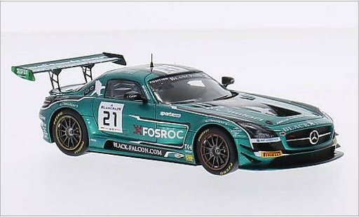 Mercedes SLS GT3 1/43 Spark AMG No.21 noire Falcon Racing 24h Spa 2015 /A.Al miniature