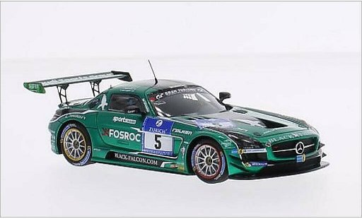 Mercedes SLS GT3 1/43 Spark AMG No.5 noire Falcon 24h Nurburgring 2015 miniature