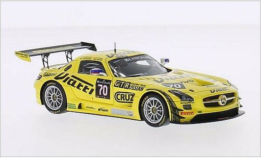 Mercedes SLS GT3 1/43 Spark AMG No.70 GTRussian Racing Team 24h Spa 2015 /M.Toril miniature