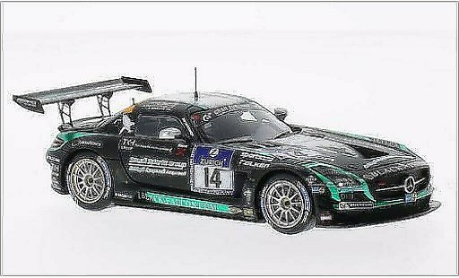 Mercedes SLS Coupe 1/43 Spark AMG No.14 noire Falcon 24h Nurburgring 2014 miniature
