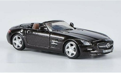 Mercedes SLS Roadster 1/87 Schuco AMG marron miniature