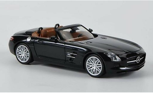 Mercedes SLS Roadster 1/87 Herpa AMG (R197) Brabus noire miniature