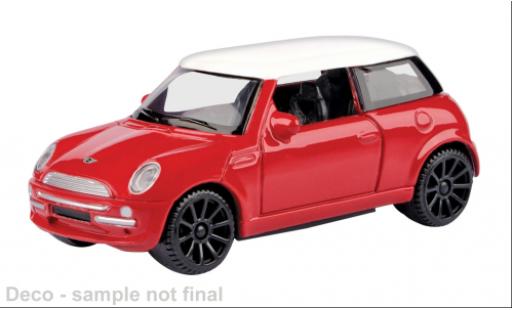 Mini Cooper 1/43 Motormax rouge/blanche 1:43 miniature