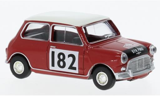 Mini Cooper 1/64 Norev S rouge/blanche 1964 1:64 miniature