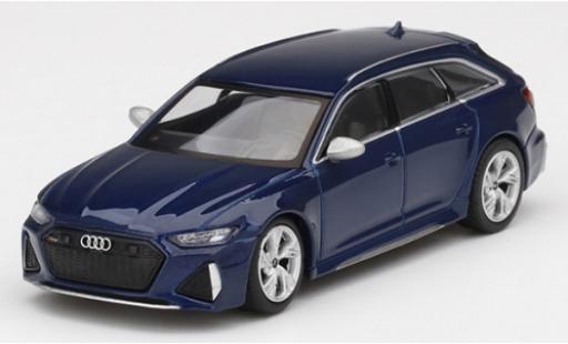Miniature Audi RS6 1/64 Mini GT Avant (C8) metallise bleue Audi RS6 1/64 Mini GT Avant (C8) metallise bleue miniature