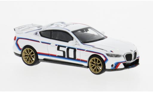 Bmw 3.0 1/64 Mini GT CSL blanche/Dekor 1:64 miniature
