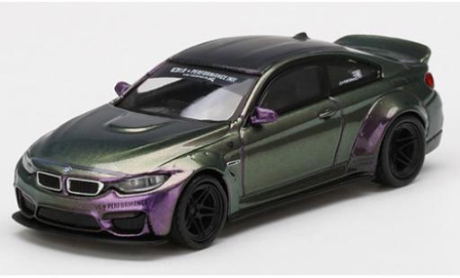 Miniature Bmw M4 1/64 Mini GT (F82) LB Works metallise lila/metallise verte Bmw M4 1/64 Mini GT (F82) LB Works metallise lila/metallise verte miniature