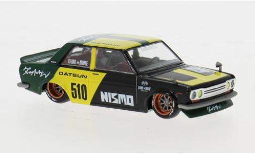 Miniature Datsun 510 1/64 Mini GT noire/jaune 1969 1:64 Datsun 510 1/64 Mini GT noire/jaune 1969 1:64 miniature