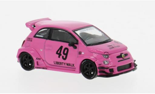 Miniature Fiat 595 1/64 Mini GT Abarth LB-Works pink 2024 1:64 Fiat 595 1/64 Mini GT Abarth LB-Works pink 2024 1:64 miniature