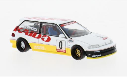 Miniature Honda Civic 1/64 Mini GT (EF) Kanjo V1 blanche/jaune 1:64 Honda Civic 1/64 Mini GT (EF) Kanjo V1 blanche/jaune 1:64 miniature