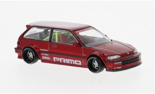Miniature Honda Civic 1/64 Mini GT (EF) rouge 1987 1:64 Honda Civic 1/64 Mini GT (EF) rouge 1987 1:64 miniature