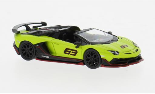 Miniature Lamborghini Aventador 1/64 Mini GT SVJ 63 verte/noire 2022 1:64 Lamborghini Aventador 1/64 Mini GT SVJ 63 verte/noire 2022 1:64 miniature