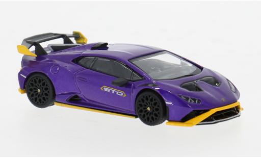 Miniature Lamborghini Huracan 1/64 Mini GT STO lila/jaune 1:64 Lamborghini Huracan 1/64 Mini GT STO lila/jaune 1:64 miniature