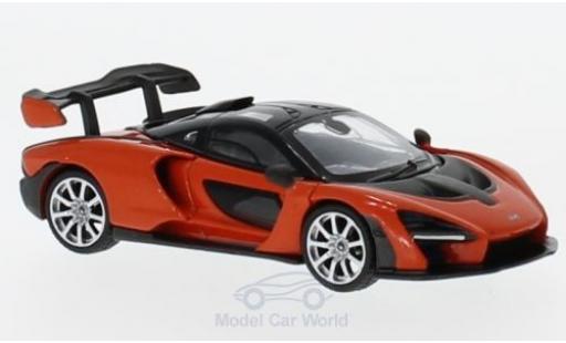 Miniature McLaren Senna 1/18 Mini GT orange RHD McLaren Senna 1/18 Mini GT orange RHD miniature