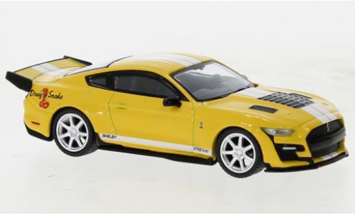 Miniature Shelby GT 500 1/64 Mini GT Ford Mustang Dragon Snake Concept jaune Shelby GT 500 1/64 Mini GT Ford Mustang Dragon Snake Concept jaune miniature