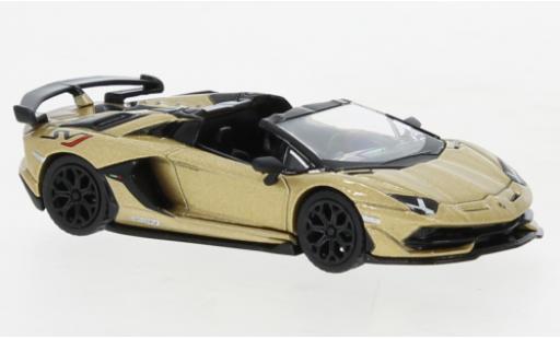 Miniature Lamborghini Aventador 1/64 Mini GT SVJ Roadster metallise beige Lamborghini Aventador 1/64 Mini GT SVJ Roadster metallise beige miniature