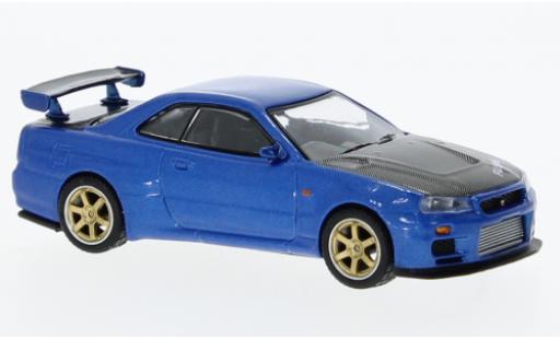 Miniature Nissan Skyline 1/64 Mini GT GT-R (R34) bleu Nissan Skyline 1/64 Mini GT GT-R (R34) bleu miniature
