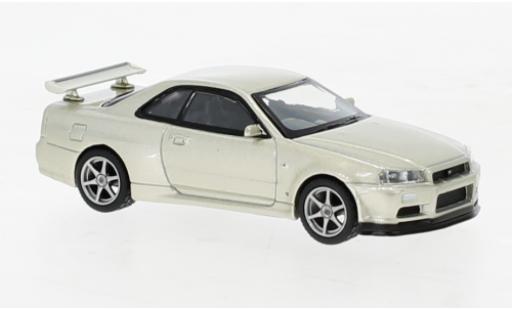 Miniature Nissan Skyline 1/64 Mini GT GT-R (R34) M-Spec metallise beige Nissan Skyline 1/64 Mini GT GT-R (R34) M-Spec metallise beige miniature