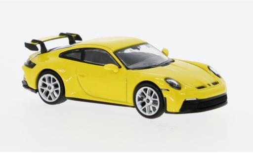 Miniature Porsche 992 GT3 1/64 Mini GT 911  jaune Porsche 992 GT3 1/64 Mini GT 911  jaune miniature