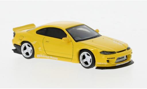 Miniature Nissan Silvia 1/64 Mini GT (S15) Rocket Bunny jaune 1:64 Nissan Silvia 1/64 Mini GT (S15) Rocket Bunny jaune 1:64 miniature