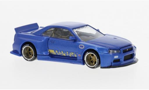 Miniature Nissan Skyline 1/64 Mini GT GT-R (R34) bleue 1999 1:64 Nissan Skyline 1/64 Mini GT GT-R (R34) bleue 1999 1:64 miniature