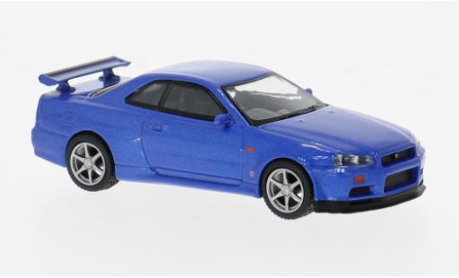Miniature Nissan Skyline 1/64 Mini GT GT-R (R34) V-Spec bleue 1:64 Nissan Skyline 1/64 Mini GT GT-R (R34) V-Spec bleue 1:64 miniature